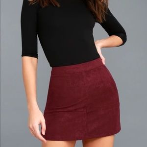Suede skirt